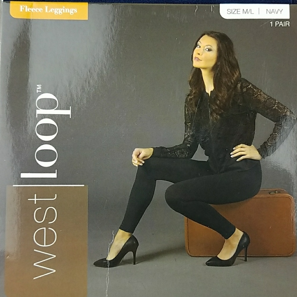 West Loop Navy Blue Fleece Leggings M / L